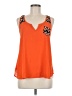 Le Sample Orange Sleeveless Blouse Size M - photo 1