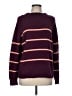 Candace Cameron Bure Stripes Burgundy Pullover Sweater Size M - photo 1