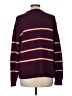 Candace Cameron Bure Stripes Burgundy Pullover Sweater Size M - photo 2