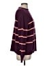 Candace Cameron Bure Stripes Burgundy Pullover Sweater Size M - photo 4