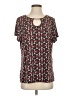 Unbranded Burgundy Short Sleeve Blouse Size XL (estimated) - photo 1