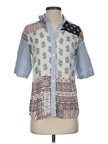 Indigo Thread Co. 3/4 Sleeve Button-Down Shirt (view 1)
