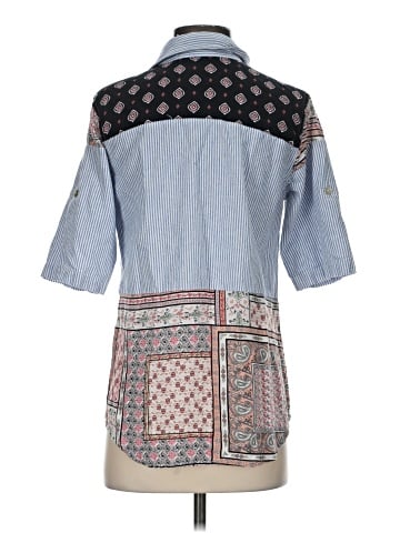 Indigo Thread Co. 3/4 Sleeve Button-Down Shirt (view 2)