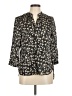 Eight Sixty Animal Print Black 3/4 Sleeve Blouse Size M - photo 1