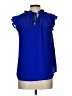 Monteau 100% Polyester Blue Sleeveless Blouse Size L - photo 2