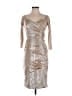 Rene Ruiz 100% Polyester Metallic Silver Cocktail Dress Size 4 - photo 1