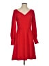Ann Taylor 100% Polyester Solid Red Casual Dress Size 0 - photo 1