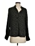 David Lerner 100% Polyester Animal Print Black Long Sleeve Blouse Size XS - photo 1