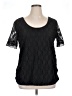 Bongo Black Short Sleeve Top Size 1X - photo 1
