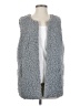 Jason Maxwell 100% Polyester Gray Faux Fur Vest Size S - photo 1