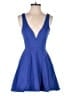 Express Solid Blue Cocktail Dress Size S - photo 1