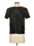 MNG Metallic Black Short Sleeve Top Size S - photo 1