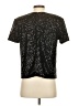 MNG Metallic Black Short Sleeve Top Size S - photo 2