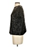 MNG Metallic Black Short Sleeve Top Size S - photo 5