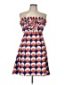 Judith March 100% Polyester Print Orange Blue Cocktail Dress Size L - photo 1