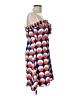 Judith March 100% Polyester Print Orange Blue Cocktail Dress Size L - photo 4