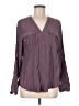 Express Purple Long Sleeve Blouse Size M - photo 1
