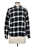 Muji 100% Baumwolle Plaid Black Long Sleeve Button-Down Shirt Size M - photo 1