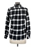 Muji 100% Baumwolle Plaid Black Long Sleeve Button-Down Shirt Size M - photo 2