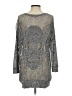 Autumn Cashmere 100% Cotton Metallic Gray Pullover Sweater Size S - photo 2