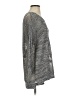 Autumn Cashmere 100% Cotton Metallic Gray Pullover Sweater Size S - photo 4