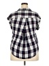 Jachs Girlfriend 100% Rayon Plaid Blue Short Sleeve Blouse Size XXL - photo 2