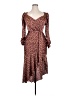 Lush 100% Polyester Animal Print Brown Casual Dress Size XL - photo 1
