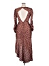Lush 100% Polyester Animal Print Brown Casual Dress Size XL - photo 2