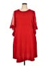 Taylor 100% Polyester Solid Red Casual Dress Size 18 - photo 1