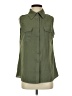 Unbranded Green Sleeveless Button-Down Shirt Size S - photo 1
