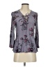 Wild Pearl 100% Rayon Gray 3/4 Sleeve Blouse Size S - photo 1