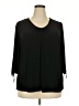 Ava James Black 3/4 Sleeve Blouse Size 2X - photo 1