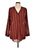 Unbranded Burgundy Long Sleeve Blouse Size L - photo 1