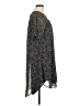 Ann Taylor LOFT 100% Polyester Chevron-herringbone Black Casual Dress Size M (estimated) - photo 4