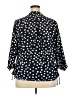 Roz & Ali Polka Dots Black 3/4 Sleeve Blouse Size 2X - photo 2