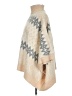 Central Park West Chevron-herringbone Tan Poncho Size S - photo 5