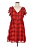 Old Navy Plaid Red Casual Dress Size M - photo 1