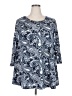 Veranee Paisley Blue 3/4 Sleeve T-Shirt Size 2X - photo 1
