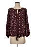 West Kei 100% Polyester Burgundy 3/4 Sleeve Blouse Size S - photo 1