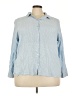 J.Jill 100% Rayon Blue 3/4 Sleeve Button-Down Shirt Size 3X - photo 1