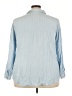J.Jill 100% Rayon Blue 3/4 Sleeve Button-Down Shirt Size 3X - photo 2