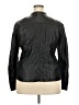 Maurices 100% Polyurethane Solid Black Jacket Size 20 (2) - photo 2