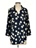 CAbi 100% Polyester Floral Blue 3/4 Sleeve Blouse Size XXS - photo 1