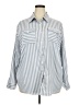 Unbranded 100% Polyester Stripes Blue 3/4 Sleeve Blouse Size 2X - photo 1