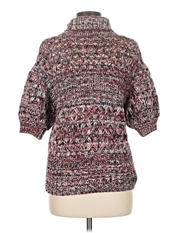 Self-Portrait Short-Sleeve Turtleneck Sweater (view 2)