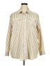 Unbranded 100% Polyester Stripes Yellow Long Sleeve Blouse Size XXL - photo 1
