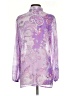 Susan Graver 100% Polyester Paisley Purple Long Sleeve Blouse Size S - photo 2