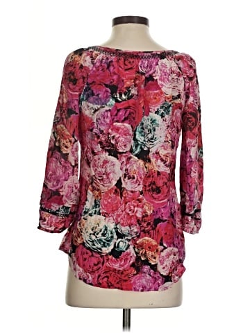 Vanessa Virginia 3/4 Sleeve Silk Top (view 2)