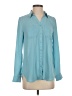 Talbots 100% Polyester Teal Long Sleeve Blouse Size XS - photo 1