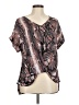 Tyche Brown Short Sleeve Blouse Size M - photo 1